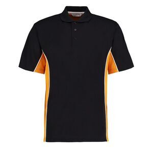 GAMEGEAR Mens Track Classic Polo Shirt / Black/Gold/White